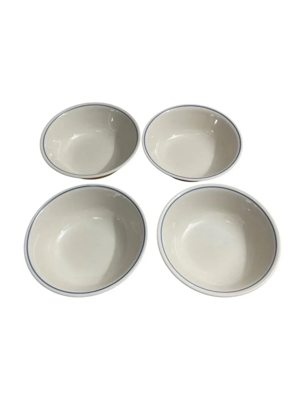 Corelle Corning First Of Spring Blue Band 4 Cereal Soup Salad Bowls 6.25 in. USA